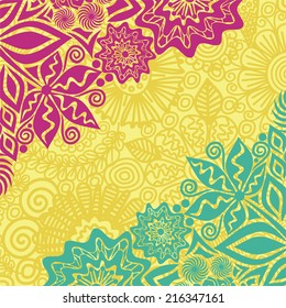 Floral pattern card vector illustration