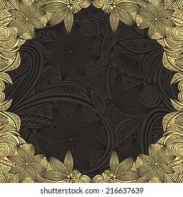 Floral pattern card vector illustration