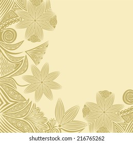 Floral pattern card vector illustration