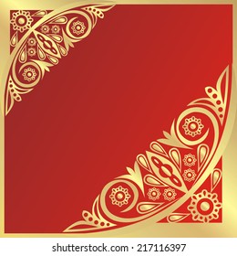 Floral pattern card vector illustration