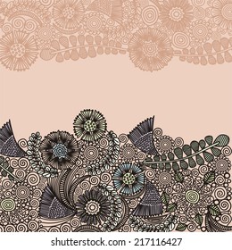 Floral pattern card vector illustration