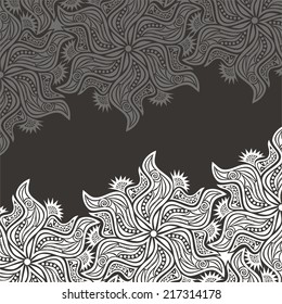 Floral pattern card vector illustration