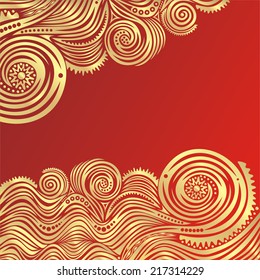 Floral pattern card vector illustration