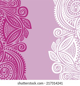 Floral pattern card vector illustration