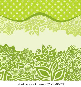 Floral pattern card vector illustration
