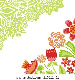 Floral pattern card vector illustration