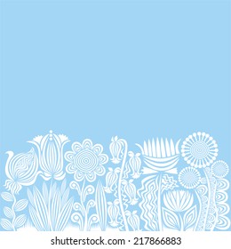 Floral pattern card vector illustration
