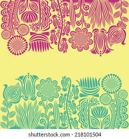 Floral pattern card vector illustration