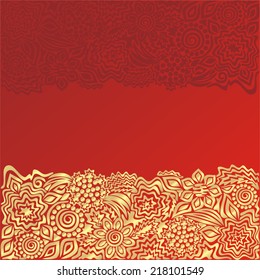 Floral pattern card vector illustration