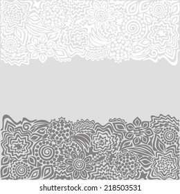 Floral pattern card vector illustration