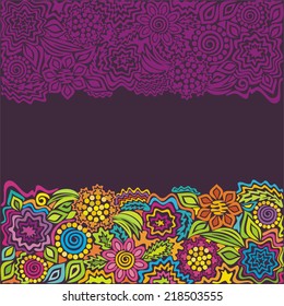 Floral pattern card vector illustration