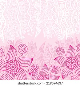  Floral pattern card vector illustration
