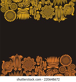 Floral pattern card vector illustration