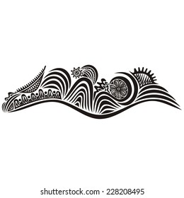 Floral pattern card vector illustration