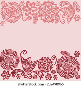 Floral pattern card vector illustration