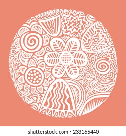 Floral pattern card vector illustration