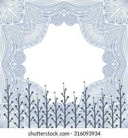Floral pattern card vector illustration