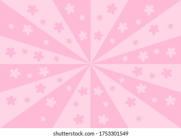 Floral pattern of cherry blossoms. Vector background illustration.