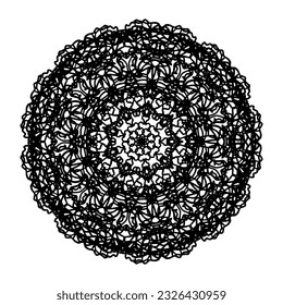  Patrón floral en un círculo. Mandala.                                              Libro de colorantes antiestrés para niños y adultos. 
