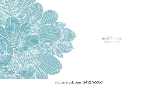 Floral pattern with clivia flowers. Vector illustration. Element for design.