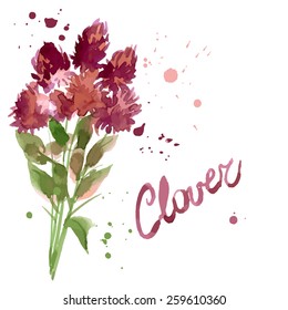 Floral Pattern Clover Flowers (Trifolium Pratense) and Victorian Motifs. The Texture for the Web, Home Decor, Spring, Summer, Fashion, Textile Design, St. Patrick Decoration, Background Site