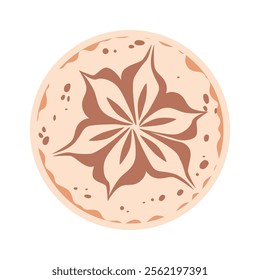 Floral pattern coffee art vector illustration