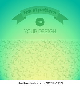 Floral pattern at colorful background