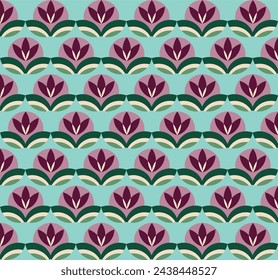 Floral pattern. Concept template for fabric print, wallpaper. EPS10

