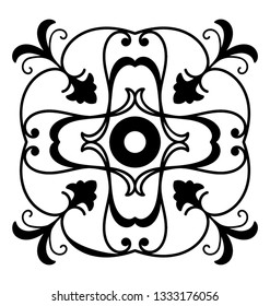 Floral pattern conceptualizing design elements 