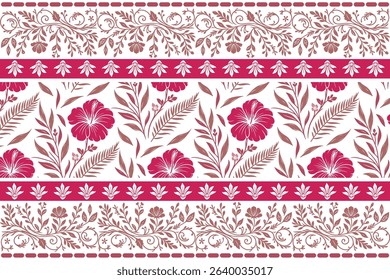 Floral pattern in continuous line style. Seamless sketch design for trendy home products and textile packaging.


