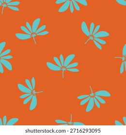 Floral pattern, cute floral seamless design, ditsy flowers in vector.
