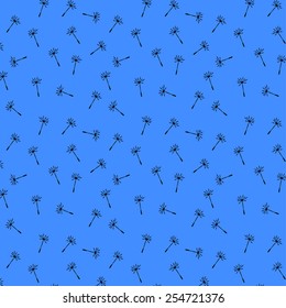 Floral pattern of dandelion seeds. Good botanical cute background for your design 