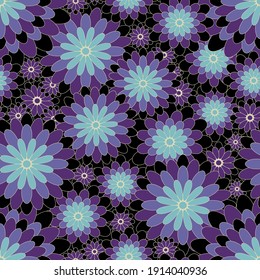 Floral pattern in dark colors