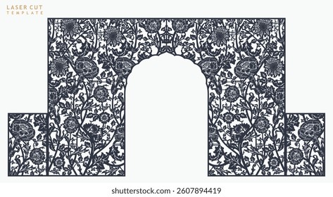 Floral pattern decorative arch lasercut panel wedding stage entrance
