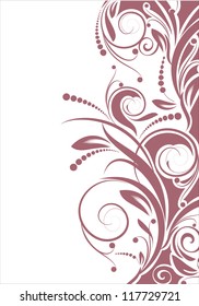 Floral pattern with decorative branch