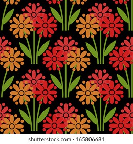 Floral pattern with decorative flowers