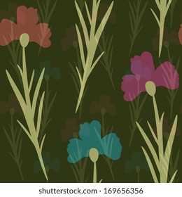 Floral pattern with decorative flowers