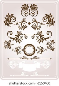 Floral pattern for design. Abstract ornament for background. Part 7.