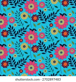 Blumenmuster Design aquatischen Hintergrund