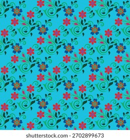 Blumenmuster Design aquatischen Hintergrund 
