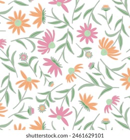 floral Pattern Design Art Blossom Illustration Vector Art , Suitable for fabric Textille Print