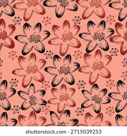 Obra de arte de diseño de patrón floral .