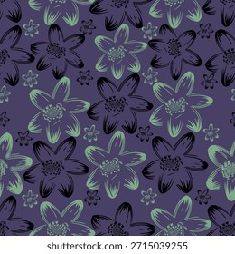 Obra de arte de diseño de patrón floral .
