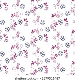 Floral Pattern Design With Background