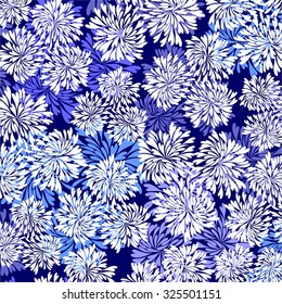 Floral pattern design with chrysanthemums