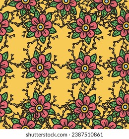 floral pattern design for decoration, background, wallpaper, print and more