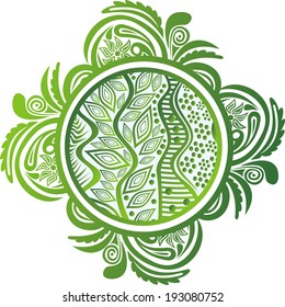 Floral pattern design element vector illustration