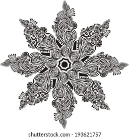 Floral pattern design element vector illustration