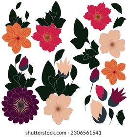 Floral pattern design elements for any design