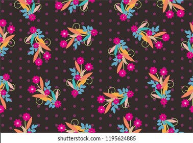 Floral pattern design, Flower  cute  summer  pattern 
this design is very suitable for various purposes